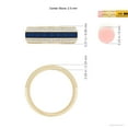 thumbnail image 5 of Angara Natural 1.1 Ct. Blue Sapphire with Diamond Non Eternity Ring in 14K Yellow Gold for Women (Ring Size: 3), 5 of 10