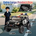 thumbnail image 3 of Okybaby 12V Kids Ride On Police Car with Remote Control&Four-wheel Suspension, Toddler Electric Ride on Toys with Dual Motor,LED Light/USB/Bluetooth/Bonus Stickers for Kids 2+,Black, 3 of 8