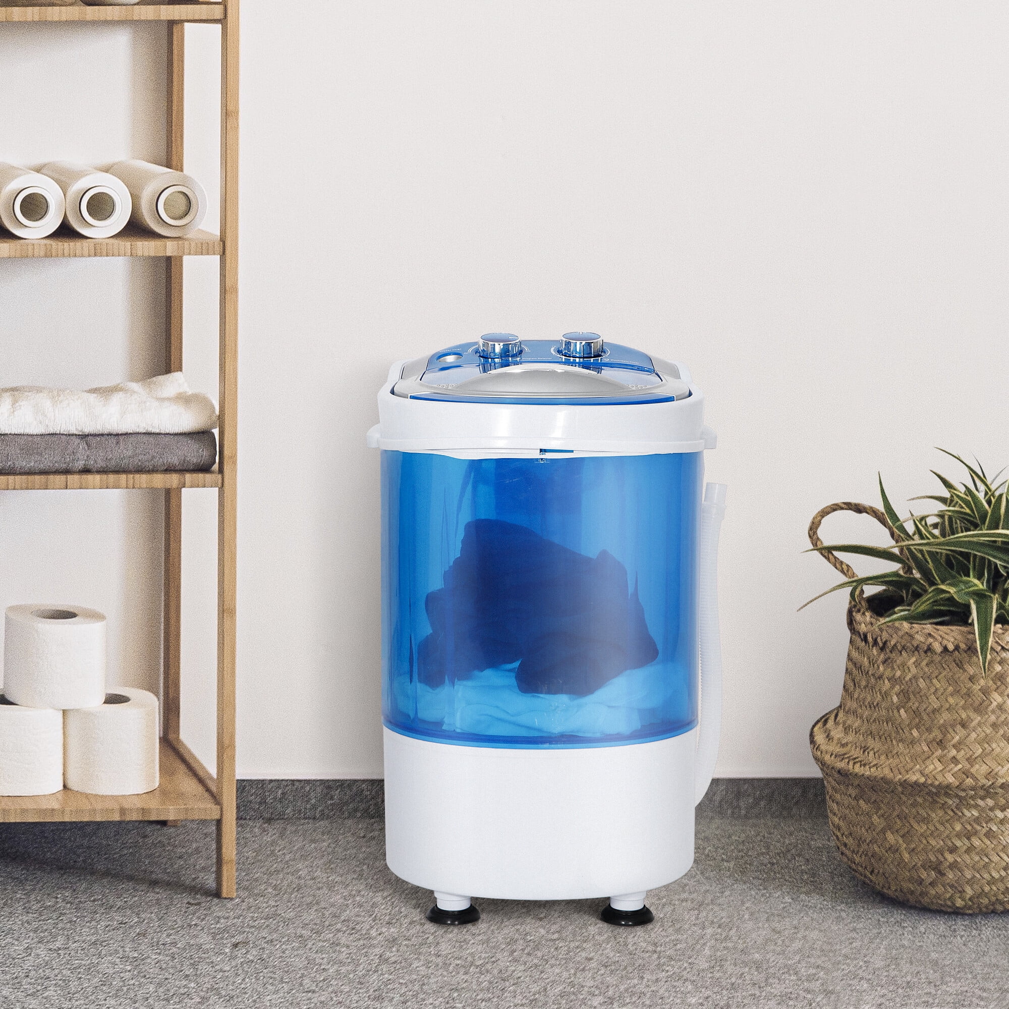 Nanjiren Small Washing Machine Mini Washing Integrated Household  Semi-automatic Single Tube Barrel