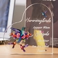thumbnail image 3 of Family Birthday Gifts For Father Aunt Grandma Stepmother Friend Partner Mom Present Father'S Day Acrylic Heart-Shaped Art Decor With Hummingbirds Keepsake Gift Room Decor For Christmas, 3 of 7