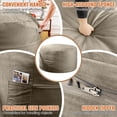 thumbnail image 3 of Baxluxe 4FT Bean Bag Chair: Bean Bag with Velvet Cover, Fluffy and Comfy Bean Bag Chairs for Adults and Kids, Bean Bag Sofa Filled with High-Density Sponge for Gaming (Light Grey), 3 of 7