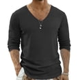 thumbnail image 2 of StSilkitty Long Sleeve T-Shirts for Mens Solid Color Lightweight V Neck Casual Shirts Summer Beach Vacation Breathable Pullover Tops, 2 of 7