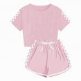 thumbnail image 2 of HCNTES Toddler Girls Summer Clothes 2Pcs Checkerboard Top and Shorts Set for Beach, 2 of 6