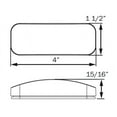 thumbnail image 2 of Optronics Clearance Light MCL40RBP MCL40 SERIES; LED; Rectangular; Red Lens; ABS Housing; With Reflex Lens; 0.04 Amp; 12 Volt DC; Surface Mount; Polypack Packaging, 2 of 2