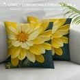 thumbnail image 3 of Qinduosi Outdoor Yellow Throw Pillow Covers of Spring Summer Decorative Cushion Cases Home Décor Decorations for Patio Couch Chair Sofa,Daisy Floral White, 3 of 5