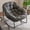 Dark Grey, variant on Oversized Outdoor Papasan Rocking Chair with Soft Cushion, Comfy Patio Egg Chair, Wicker Lounge Rocker for Balcony/Porch/Garden, Reinforced All Weather Rattan Frame, 330 lbs Support, Beige