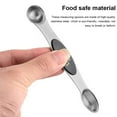 thumbnail image 3 of 5 Pieces Stainless Steel Measuring Steel Measuring Scoops Baking Scoops Dual Head Cooking Measure Spoon Set Kitchen Baking Chef Bakery Gadget, Silver, 3 of 6