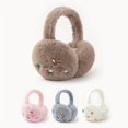 thumbnail image 3 of FNNMNNR Ladies‘ Fashionable Cute Rhinestone-Studded Fluffy Earmuffs  Polyester  Machine Washable  Universal Fit  Woven Warm Winter Ear Protectors, 3 of 6