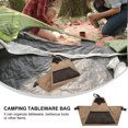 thumbnail image 3 of TAILTOSS Camping Tools Organizer Pouch Khaki with Visual Net Bag and Hanging Hook for Tableware, 3 of 6