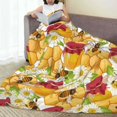 thumbnail image 6 of Sikiie Bees Honeycomb Jars Of Honey Flowers Ultra-Soft Micro flannel Blanket Luxury All Seasons Warm Blanket for Bedding Sofa and Travel (4 sizes)-40"x30", 6 of 7