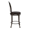 thumbnail image 5 of Linon Mokena 24" Round High Back Counter Stool, Coffee Brown/Coffee Faux Leather, 5 of 10
