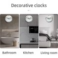 thumbnail image 5 of Reloj de pared silencioso que no hace tictac, funciona con pilas, reloj rústico costero decorativo para baño, cocina, dormitorio, sala de estar (10 pulgadas), 5 of 5