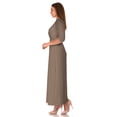 thumbnail image 3 of SR Women's Casual Wrap Floor Length Maxi Dress, Small, Coco, 3 of 5