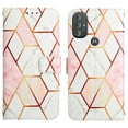thumbnail image 2 of SaniMore Case for Motorola Moto G Pure/Moto G Power 2022 Release, PU Leather Case Luxury Marble Wireless Charigng Hand Rope Fashion Case for Girls Women for Moto G Pure/Moto G Power, Pink/White, 2 of 6