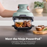 Ninja Crispi Glass Air Fryer 4-Qt, 4-in-1, Air Fry Bake Recrisp, Portable, Dishwasher Safe, FN101SG Sage