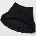 thumbnail image 4 of Girls Women High Waisted Plain Pleated Skirt Skater Tennis School Uniforms A-line Mini Skirt WithPink Skirt Pants2XL, 4 of 5