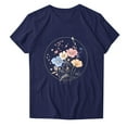 thumbnail image 3 of Sokhug T Shirts for Women Short Sleeve Round Neck Graphic Print Soft Lightweight Summer Tee Top Cute Shirts Short Sleeve Tops, 3 of 3
