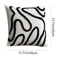 thumbnail image 3 of Throw Pillow Cover Minimalist Line Embroidered 17.71 Inch Cushion Case for Sofa Bed Living Room Bedroom Neutral Home Decor Modern Boho Farmhouse Pillow Cover Clean Layered Look Decorative Pillow Case, 3 of 6