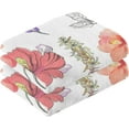 thumbnail image 2 of GZHJMY Spring Wild Flower Cotton Towels Set 2 Pcs Absorbent Hand Towel Face Towels Kitchen Towels Bath Towels for Bathroom Laundry Room Kitchen 16 x 28 Inches, 2 of 7
