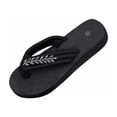 thumbnail image 1 of SBYOJLPB Slippers for Womens Fashionable Casual Outerwear Versatile Sandals Plus Size Solid Color Rhinestones Round Toe Open Toe Flat Slippers, 1 of 5
