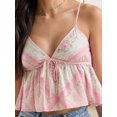 thumbnail image 2 of Argulvti Women's Summer Cami Tops Sleeveless V Neckline Floral Print Ruffle Camisole Tank Tops, 2 of 4