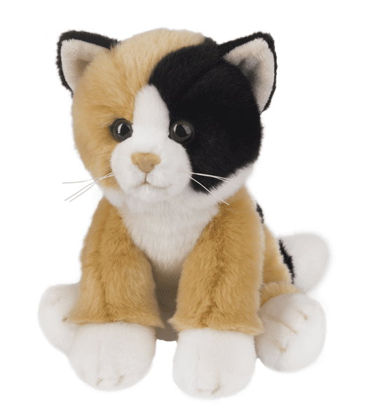 realistic stuffed calico cat