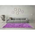 thumbnail image 3 of Ahgly Company Indoor Round Abstract Purple Modern Area Rugs, 3' Round, 3 of 4