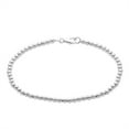thumbnail image 2 of Silverly Women's 925 Sterling Silver 4mm Ball Bead Chain Lobster Clasp Bracelet, 20 cm, 2 of 5