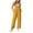Yellow, variant on Womens Bib Overalls Cotton Linen Wide Leg Jumpsuits with Pockets Casual Beach Vacation Summer Rompers (XL, Khaki)