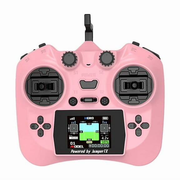 Smart Remote Controller TX Color Screen Transmitter Hall Sensor Gimbals ELRS 2.4G 100mW 12CH for FPV RC Drone G,1 * Remote Controller,Pink