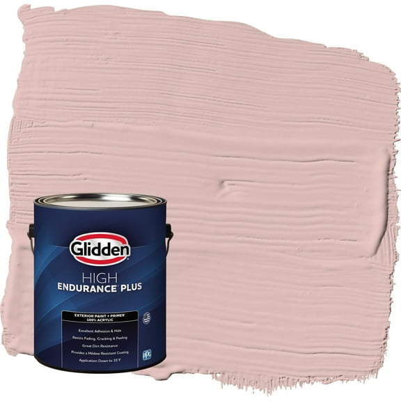 Glidden HEP Strawflower / Pink Satin Exterior Paint with Primer, 1 Gallon