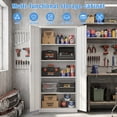 thumbnail image 4 of HUAXRON 71 inches Tall Metal Garage Storage Cabinets with Locking Doors and 4 Adjustable Shelves, Metal Storage Cabinet for Garage, Office, Home, Classroom, Assemble Required(White), 4 of 4