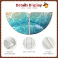 thumbnail image 3 of Daiia Tropical Beach With Starfish Drawing Merry Christmas Tree Skirt , Xmas Large Lace-up Tree Skirt, Santa Snowflakes Rustic Home Decorations New Year Party Farmhouse Decor-36", 3 of 6