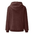 thumbnail image 6 of gakvbuo Sweaters for Women Fall Fashion Oversized Sherpa Pullover Hoodie with Pockets Fuzzy Fleece Sweatshirt Fluffy Coat V-Neck Long Sleeve Hooded Blouse Sweatshirt, 6 of 6