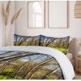 thumbnail image 6 of Ambesonne Nature Duvet Cover Set, Spring Forest Flowers, 2-Calking, Yellow Blue Brown, 6 of 7