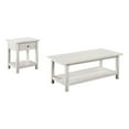 thumbnail image 1 of Payne Ensemble de Table d'Appoint 2 Pcs pour Café et 1 Tiroir Blanc, 1 of 13