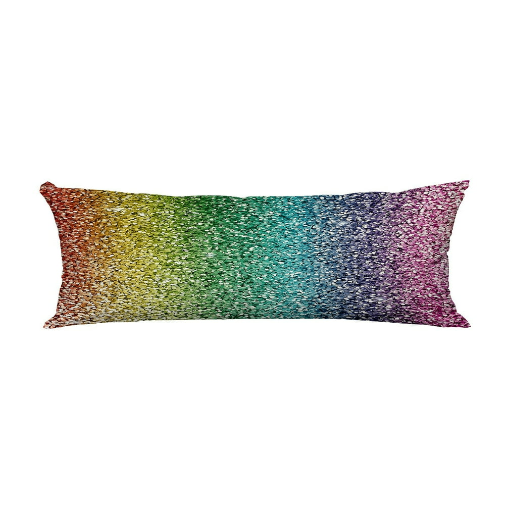 ABPHQTO Rainbow Glitter Body Pillow Covers Pillow Case Protector
