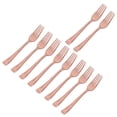thumbnail image 2 of Kit de cubiertos desechables Suministros de decoración Utensilios resistentes Vajilla para cumpleaños Compromiso 10x tenedores de oro viejo, 2 of 9
