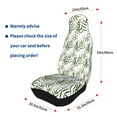 thumbnail image 5 of Easy to Install Car Universal Seat Cover, White Bamboo Pattern Four Seasons Universal Front Seat Cover, 2-Piece, 5 of 8