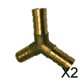 thumbnail image 1 of Paquete de 2-4 adaptadores de conectores en T iguales en forma de Y con rosca macho de latón de 12mm 2 piezas, 1 of 8