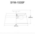 thumbnail image 4 of SYM-153SF-MB-WH Dainolite Symphony - 3 Light Semi-Flush Mount-Matte Black Finish, 4 of 12