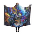 thumbnail image 3 of ASHLEIGH Skull Design Warm Anti-pilling Polar Fleece Hooded Blankets 50x60 inch, 3 of 3