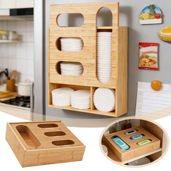 Oliegs Calendar Ziplock Organizer Storage Holder Organizer For Drawer And Wall Mount 4 Compartments For Gallon Sandwich Snack Size Christmas