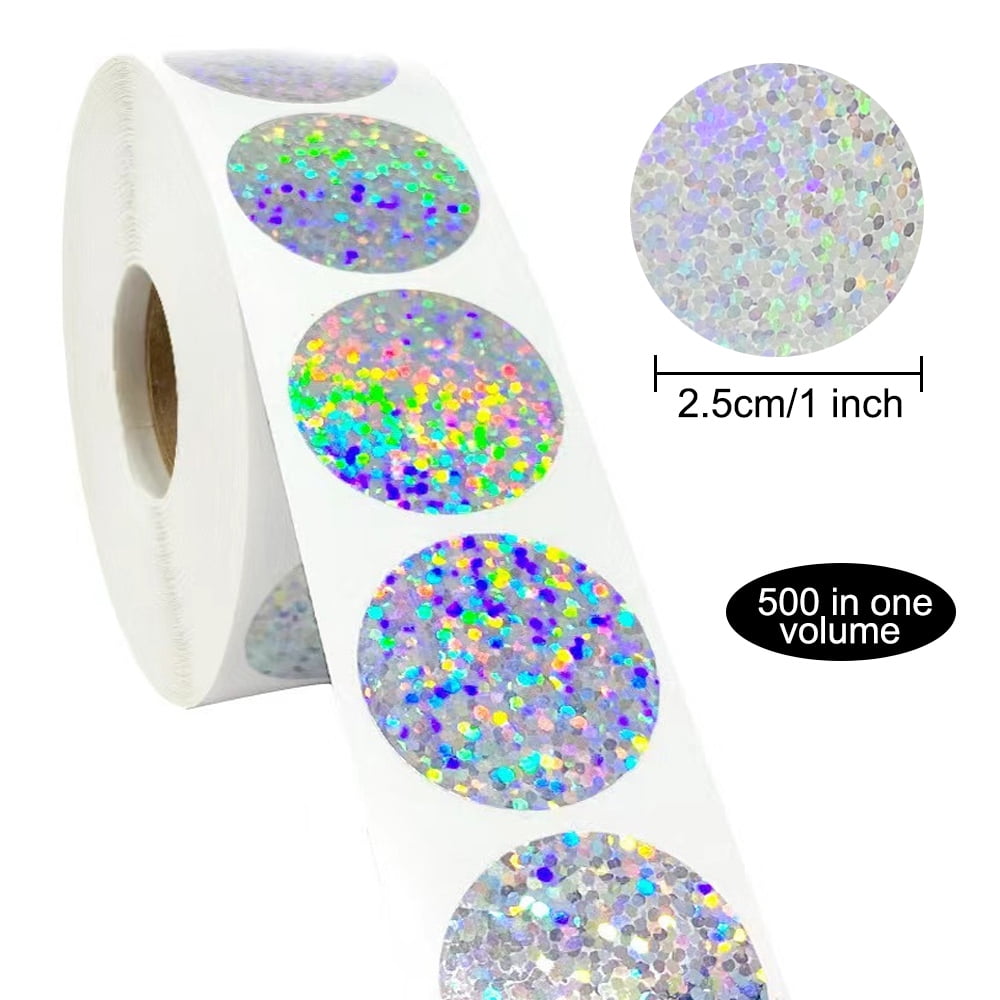 1.5 Large Holographic Gold Star Stickers for Kids Reward, 500 Pcs