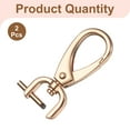 thumbnail image 3 of Uxcell 2pcs Detachable Snap Hook Swivel Clasp 3/8" Metal D-Rings Clasp, Light Gold, 3 of 7