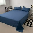 thumbnail image 5 of Matoen Twin Flat Sheet, Premium Soft & Breathable, Polyester Fabric, Anti-Shrinkage & Non-Fading, Bulk Flat Sheets Only, 70.8"x90.5" (Blue), 5 of 7