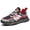 Red, variant on Men's Wide Width Chunky Platform Sneakers with Thick Cushioned Sole - Low-Top Sneakers Suitable for Running, Gym, Daily Wear - Heavy Duty Outsole & Year-Round