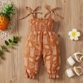 thumbnail image 2 of "Aayomet Baby Girl Clothes Baby Romper Boys Baby Girls Daisy Playsuits Bodysuit+Headband Print Halter Romper Floral Jumpsuit Summer Clothes,Yellow 12-18 Months", 2 of 5