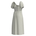 thumbnail image 2 of Vestido George para Mujer, Manga Corta con Elástico Smock en Espalda, Flores Beige Talla EG, 2 of 4