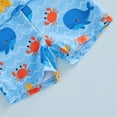 thumbnail image 6 of Ticikt Baby and Toddler Boys' 3-Piece Cartoon Swimsuit Set Bathing Suit with Hat, Boys Swim Shirt and Boy Swim Trunks Rash Guard Bathing Suits,Color:Blue,Size:2-3 Years, 6 of 6